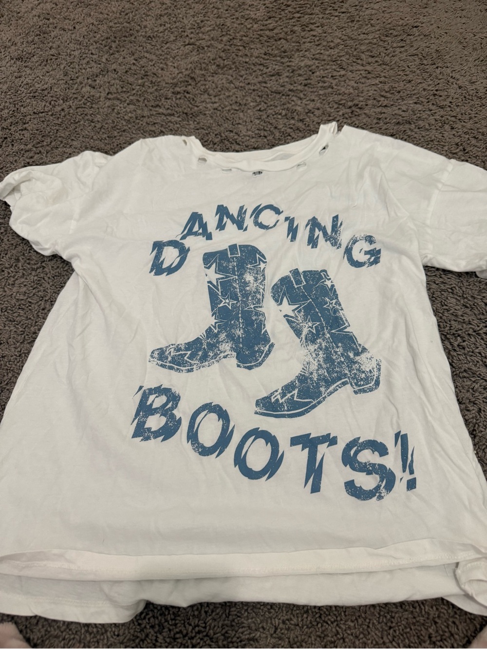 women’s 
White 'Dancing Boots' Graphic Tee
